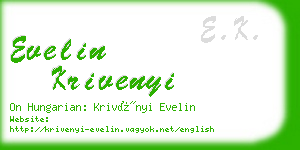 evelin krivenyi business card